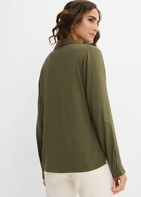 Blus av mjuk viskos, bonprix