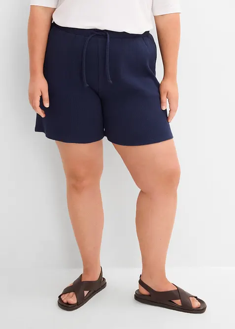 Shorts av ren bomull med struktur, bonprix