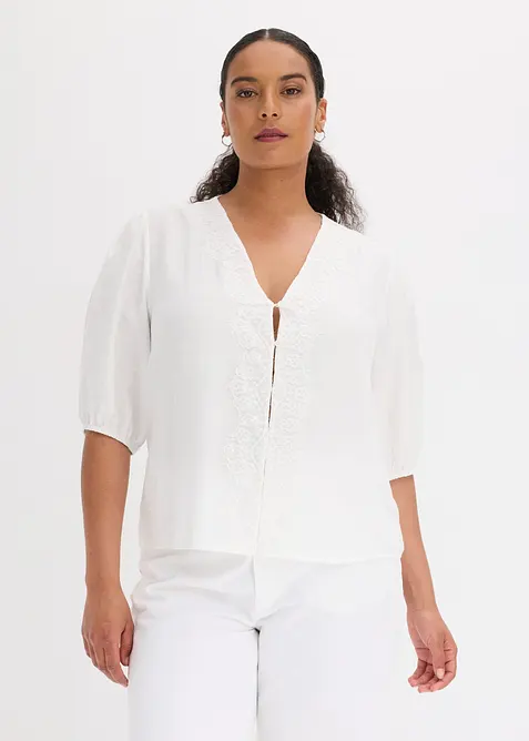 Blus i viskosmix, bonprix