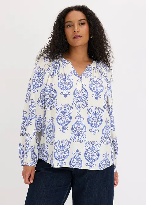 Blus i mjuk viskosblandning, bonprix