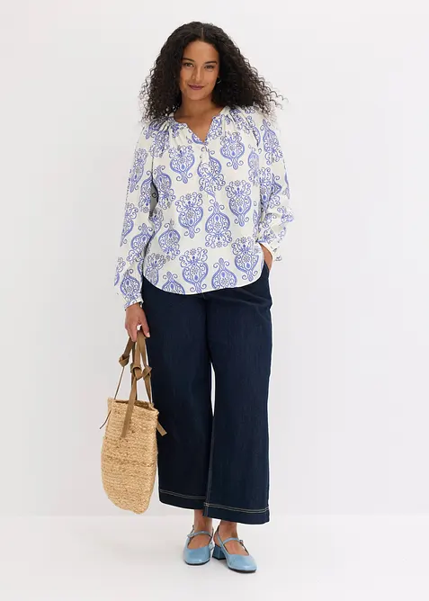 Blus i mjuk viskosblandning, bonprix