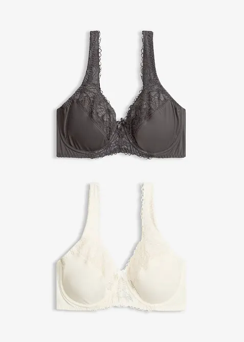 Minimizer-BH med vadderade axelband (2-pack), bonprix