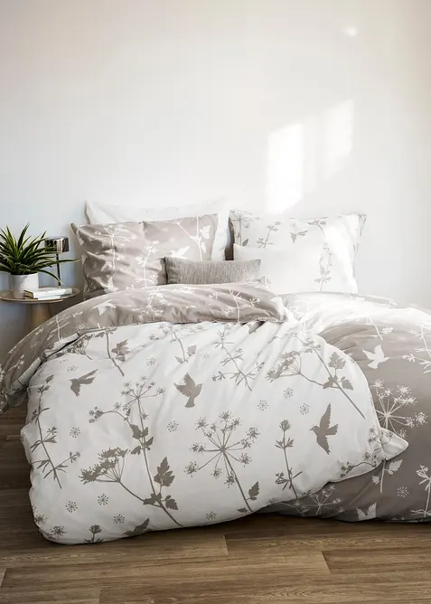 V&auml;ndbart p&aring;slakanset med blomm&ouml;nster, bonprix