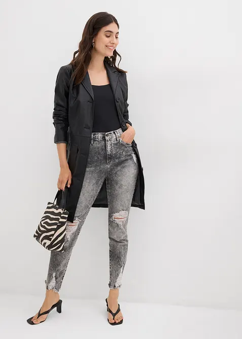 Mom jeans med destroyed-effekter, bonprix