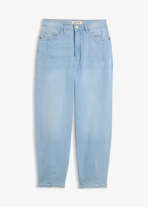Barrel Jeans, High Waist, ekologisk bomull, bonprix