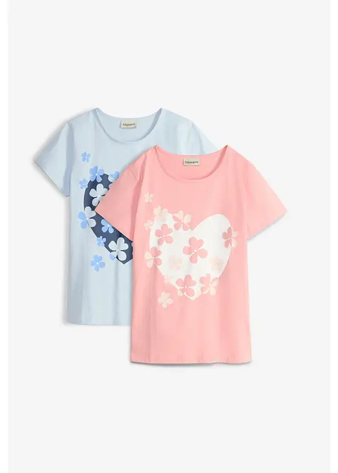 T-shirt i ekologisk bomull (2-pack), bonprix