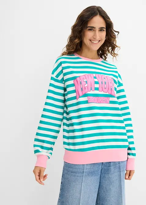 Oversized sweatshirt av ren bomull, bonprix