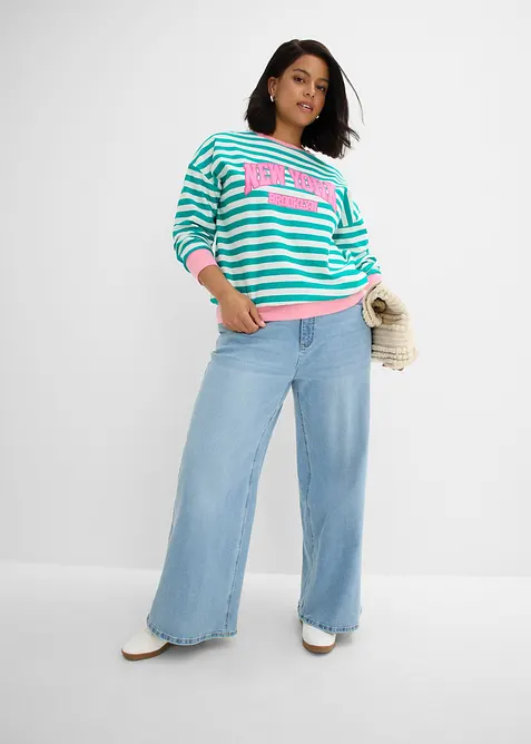 Oversized sweatshirt av ren bomull, bonprix