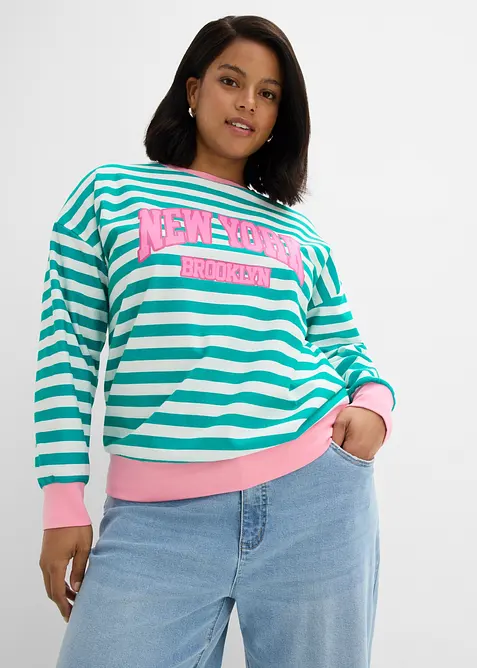 Oversized sweatshirt av ren bomull, bonprix