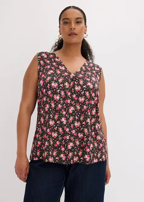 Jerseylinne av viskosmix, bonprix