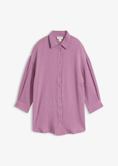 Skjortblus i muslin, bonprix