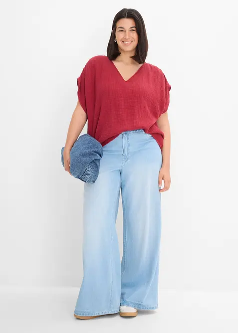 Blustunika av mjuk muslin, bonprix