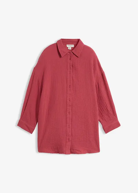 Skjortblus i muslin, bonprix