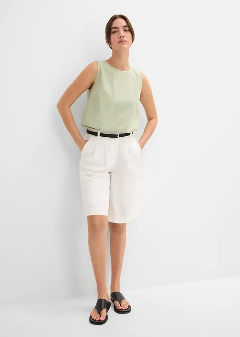 Marleneshorts i mix av lin och viskos, bonprix