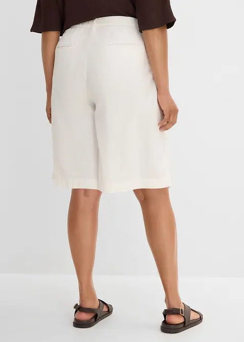 Marleneshorts i mix av lin och viskos, bonprix