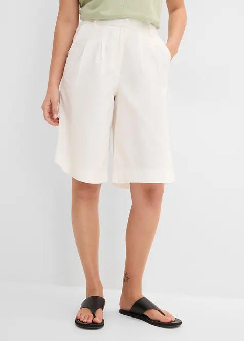 Marleneshorts i mix av lin och viskos, bonprix