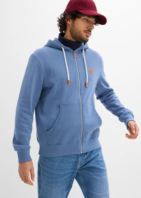 Munkjacka med detaljer i skinnimitation, bonprix
