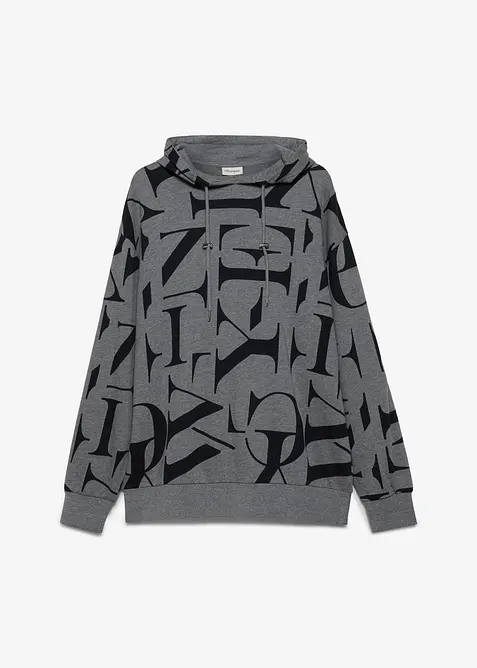 Sweatshirt med huva, avslappnad passform, bonprix