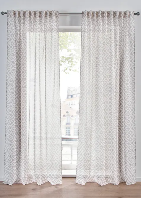 Gardin med &aring;tervunnen polyester (1-pack), bonprix