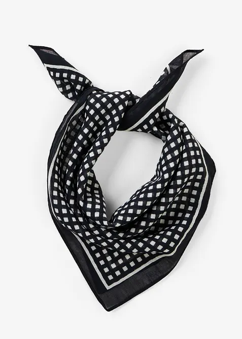 Scarf med sm&aring;rutigt m&ouml;nster, bonprix