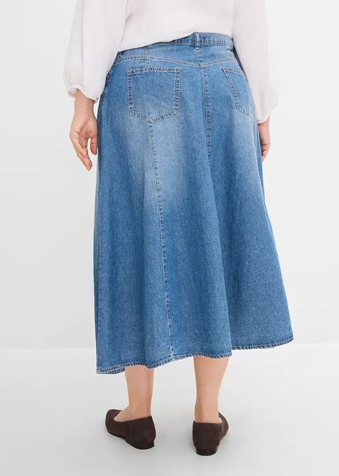 L&auml;tt jeanskjol med reglerbar midja, bonprix