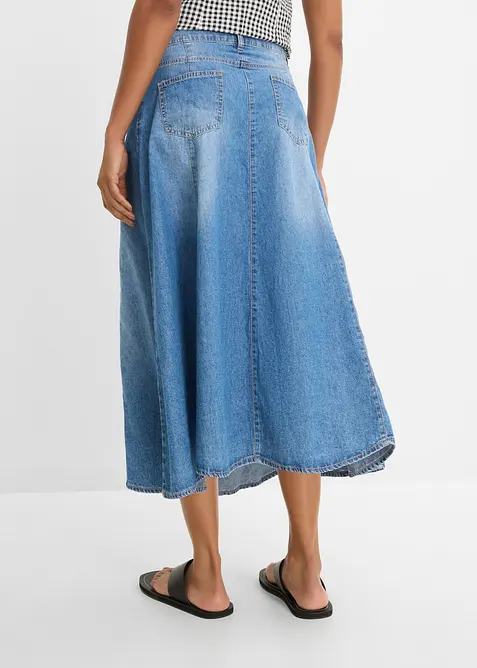 L&auml;tt jeanskjol med reglerbar midja, bonprix