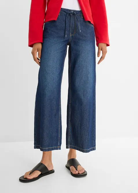 Wide Leg Jeans, Cropped, bonprix