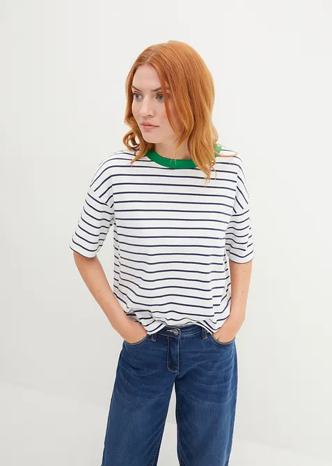 T-shirt i oversizemodell, av stabil ekologisk bomull, bonprix