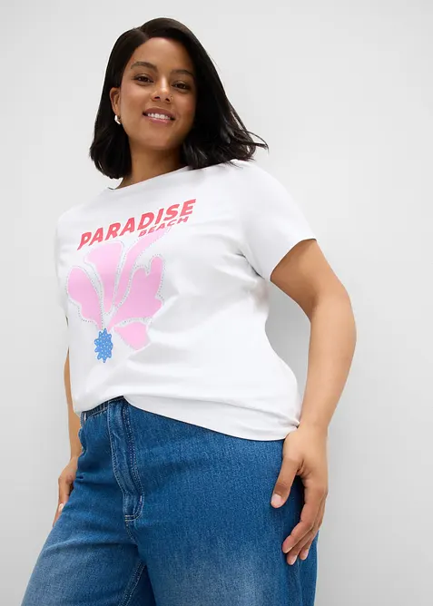 T-shirt av bomullsmix, bonprix