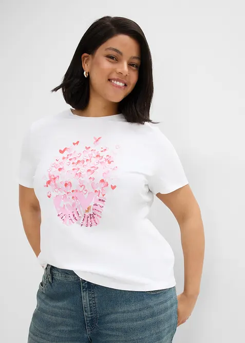 T-shirt av ren bomull, bonprix