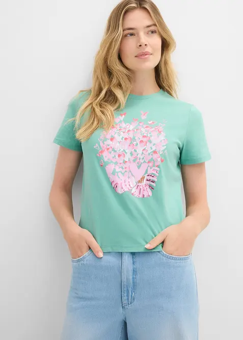 T-shirt av ren bomull, bonprix
