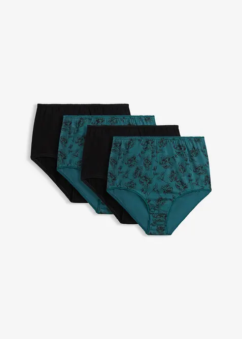 Midjetrosa med ekologisk bomull (4-pack), bonprix
