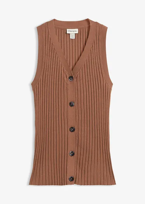 Ribbstickad v&auml;st, bonprix