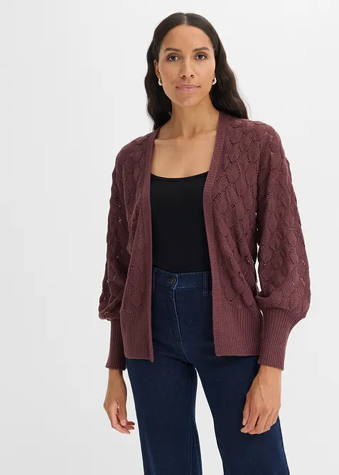 H&aring;lm&ouml;nstrad cardigan, bonprix