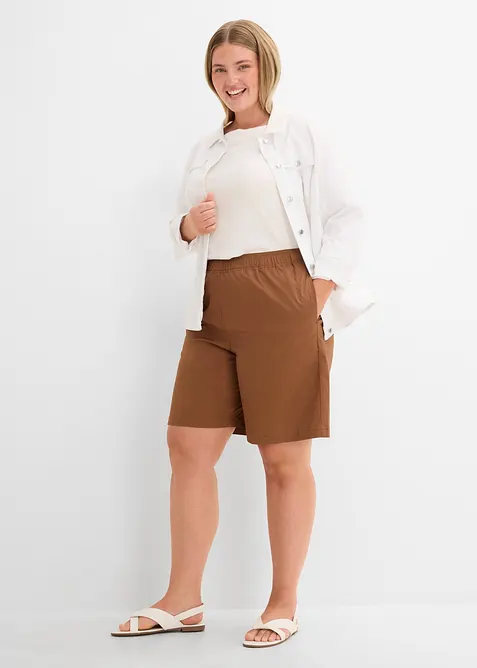 Dra p&aring;-shorts av bomullsmix, bonprix
