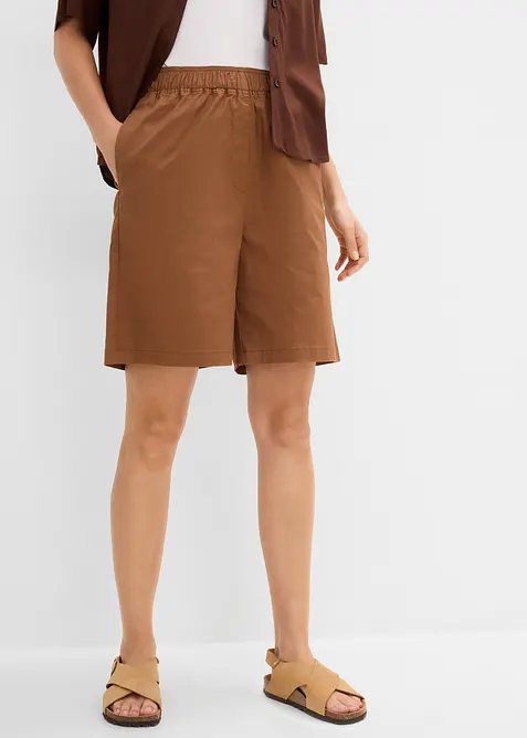 Dra p&aring;-shorts av bomullsmix, bonprix