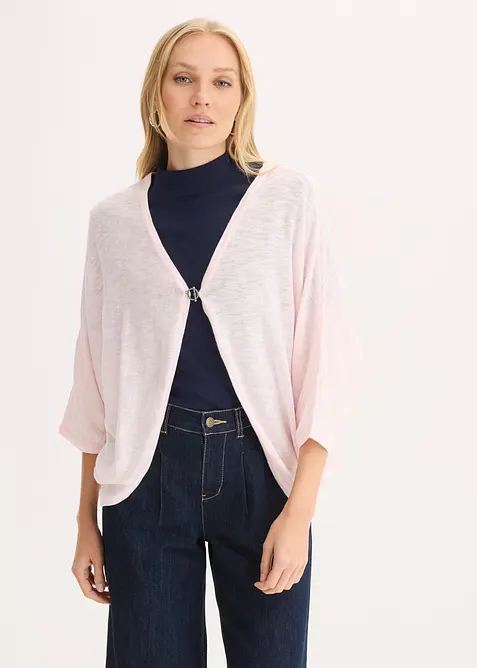 Finstickad cardigan av bomull, bonprix