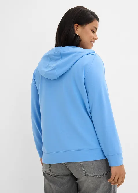 Sweatshirt med huva i mjuk viskosmix, bonprix