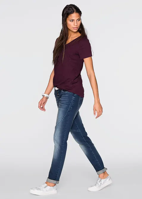 T-shirt i bomull och viskos, bonprix