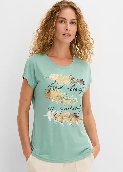 T-shirt med glittertryck, bonprix