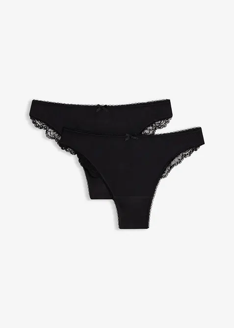 Stringtrosa med mjuk modal (2-pack), bonprix