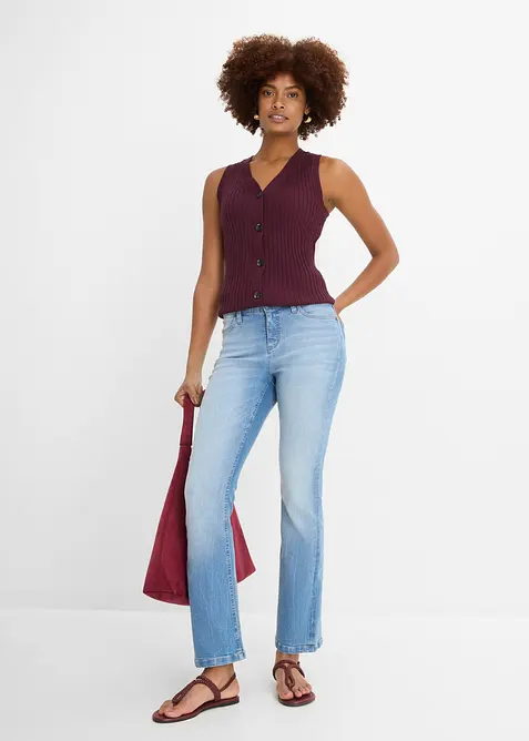 Bootcut Jeans High Waist, Comfort Stretch, bonprix