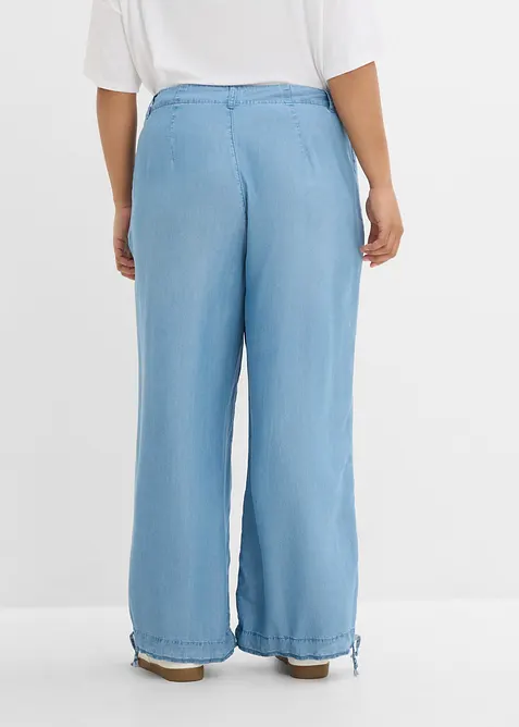 Wide Leg Jeans i b&ouml;ljande lyocell, bonprix