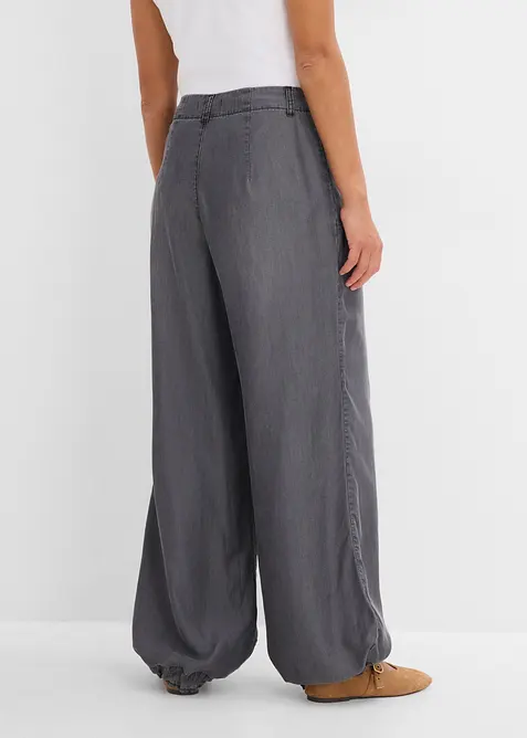 Wide Leg Jeans i b&ouml;ljande lyocell, bonprix