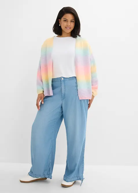 Wide Leg Jeans i b&ouml;ljande lyocell, bonprix