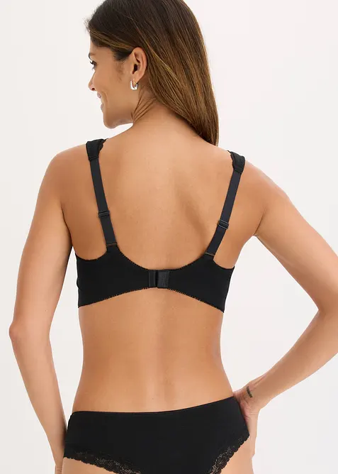 Minimizer-BH i T-shirtmodell utan bygel, med ekologisk bomull (2-pack), bonprix