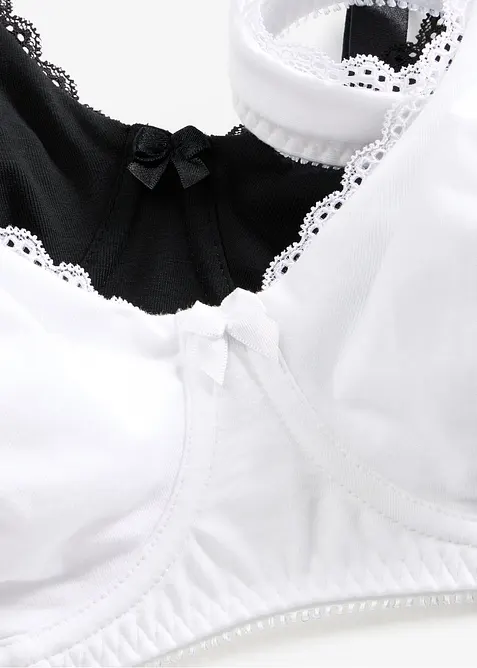 Minimizer-BH i T-shirtmodell med bygel och ekologisk bomull (2-pack), bonprix