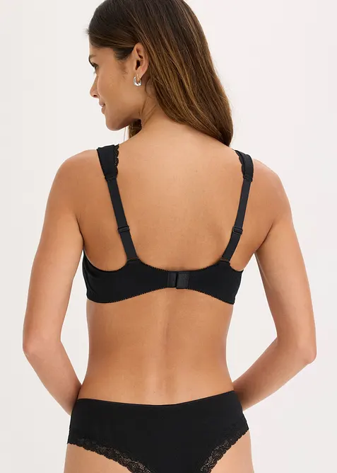 Minimizer-BH i T-shirtmodell med bygel och ekologisk bomull (2-pack), bonprix