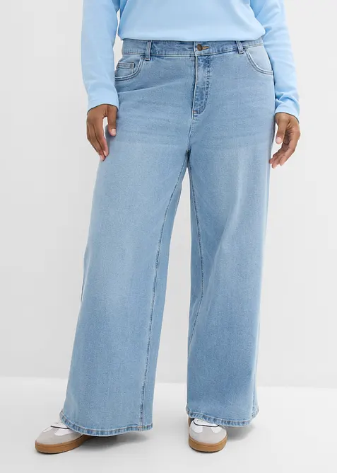 Wide Leg-jeans Mid Waist, bonprix
