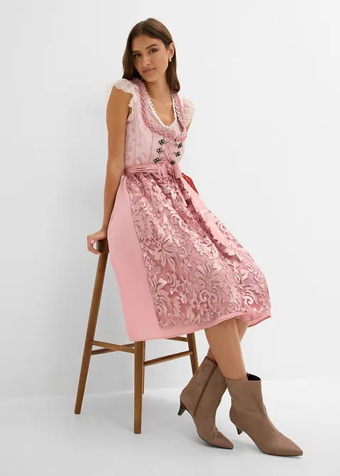 Dirndl med paljettf&ouml;rkl&auml;de (2 delar), bonprix